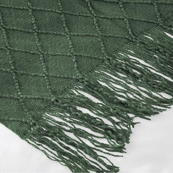 Olive Green Throw Blanket - Picture 3 of 5